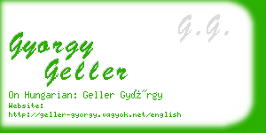 gyorgy geller business card